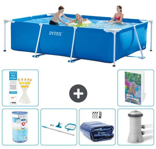 Piscina fuori terra rettangolare - 300x200x75 cm - composta da 5 elementi, modello S20