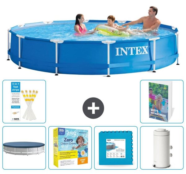 Piscina fuori terra a struttura - 366x76 cm - 5 pezzi - Modello S102
