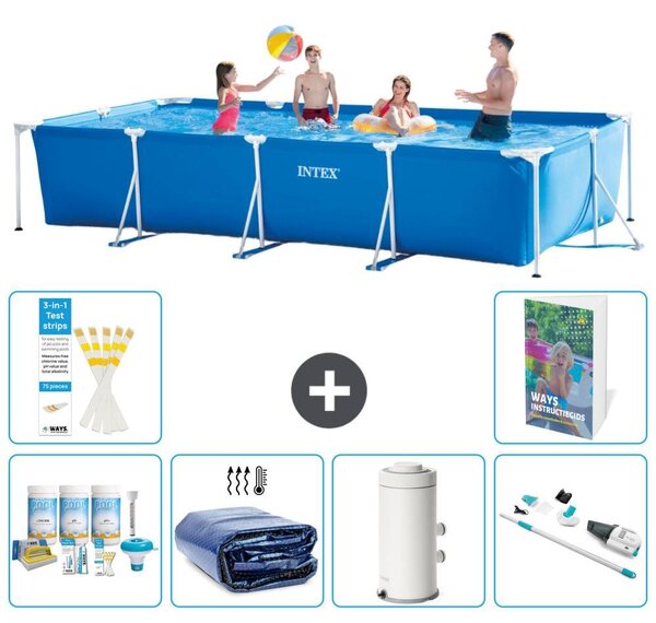 Piscina fuori terra rettangolare - 450x220x84 cm - composta da 5 elementi, modello S136