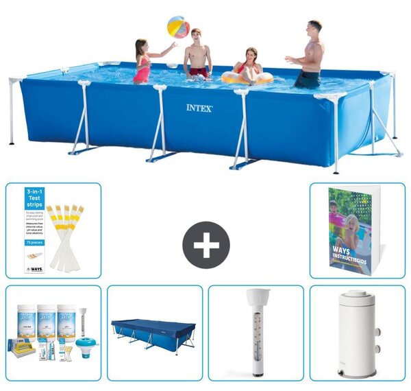 Piscina fuori terra rettangolare - 450x220x84 cm - composta da 5 elementi, modello S63