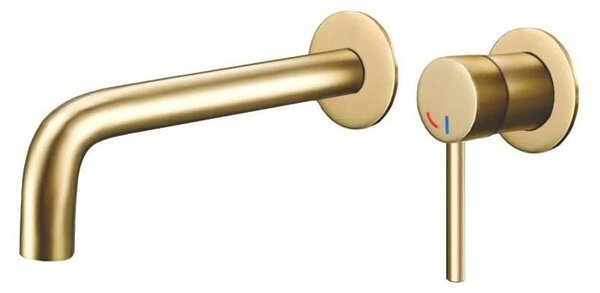 Rubinetto per lavabo dorato, miscelatore monocomando con rivestimento PVD