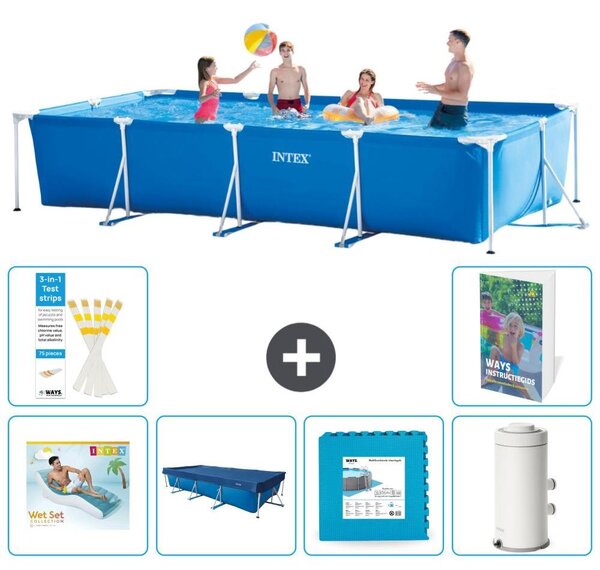 Piscina fuori terra rettangolare - 450x220x84 cm - composta da 5 elementi - modello S137