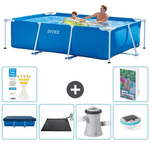 Piscina fuori terra rettangolare - 260x160x65 cm - composta da 5 parti - Modello S154