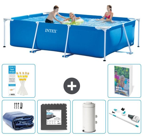 Piscina fuori terra rettangolare - 300x200x75 cm - composta da 5 elementi - modello S141