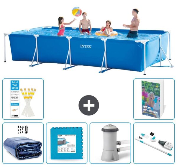 Piscina fuori terra rettangolare - 450x220x84 cm - composta da 5 elementi - modello S145