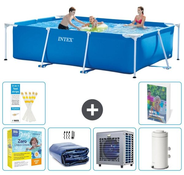 Piscina fuori terra rettangolare - 300x200x75 cm - composta da 5 elementi, modello S157