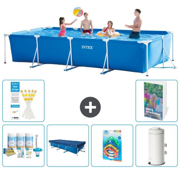 Piscina fuori terra rettangolare - 450x220x84 cm - composta da 5 elementi, modello S26