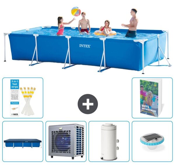 Piscina fuori terra rettangolare - 450x220x84 cm - composta da 5 elementi, modello S1