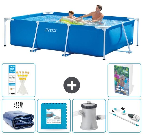 Piscina fuori terra rettangolare - 260x160x65 cm - composta da 5 elementi, modello S145