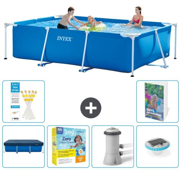 Piscina fuori terra rettangolare - 300x200x75 cm - Struttura in 5 parti, modello S4