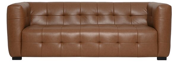 Divano design 3 posti in pelle marrone CORTO