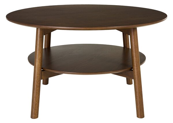 Table basse rotonda in legno scuro D80 cm MALVA