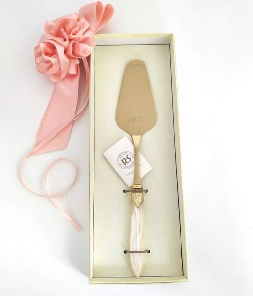 Bomboniera Matrimonio Personalizzata - Pala Torta Laura Oro (Pvd) -