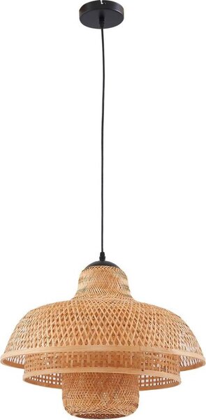 Lucande lampada a sospensione Rasmina, bambù, Ø 50 cm, 1 luce