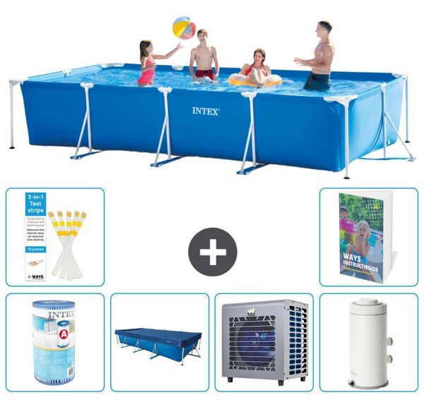 Piscina fuori terra rettangolare - 450x220x84 cm - Struttura in 5 parti, modello S38