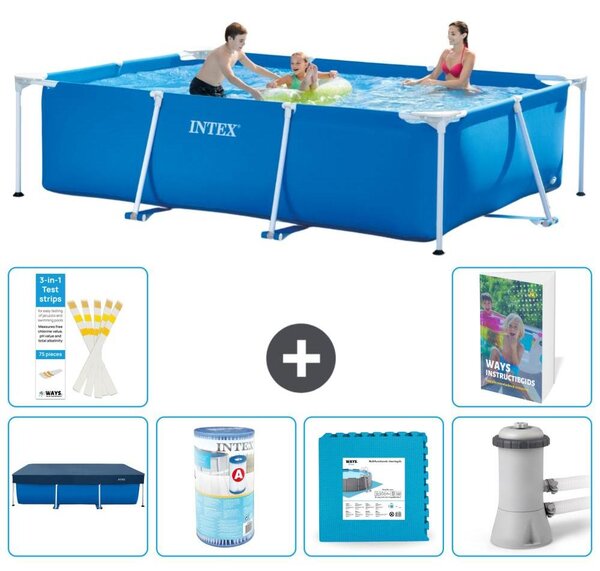 Piscina fuori terra rettangolare - 300x200x75 cm - composta da 5 elementi - modello S146