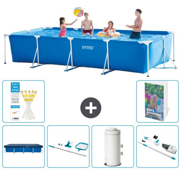 Piscina fuori terra rettangolare - 450x220x84 cm - composta da 5 elementi, modello S83