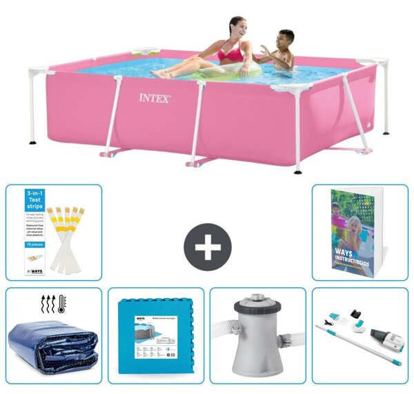 Piscina fuori terra rettangolare - 220x150x60 cm - composta da 5 elementi - modello S145