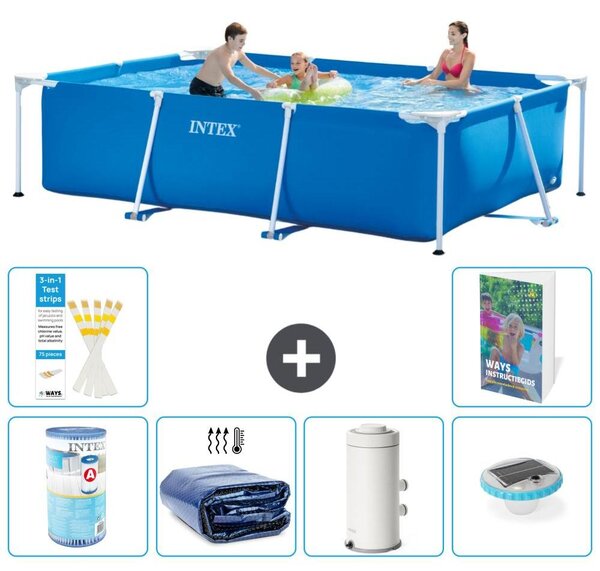 Piscina fuori terra rettangolare - 300x200x75 cm - composta da 5 elementi, modello S101