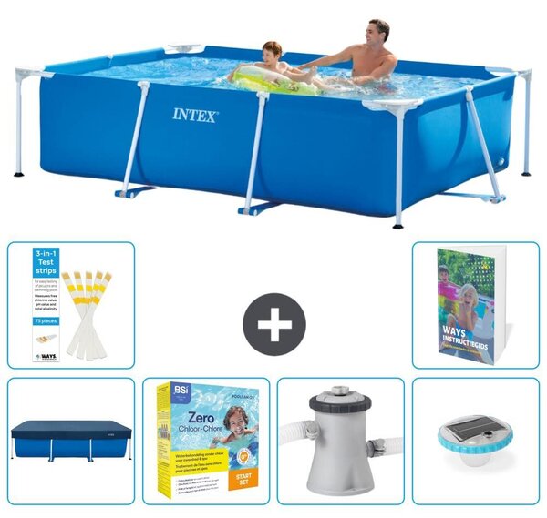 Piscina fuori terra rettangolare - 260x160x65 cm - 5 pezzi, modello S4