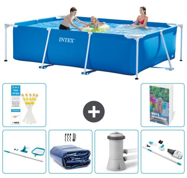 Piscina fuori terra rettangolare - 300x200x75 cm - composta da 5 elementi - modello S149