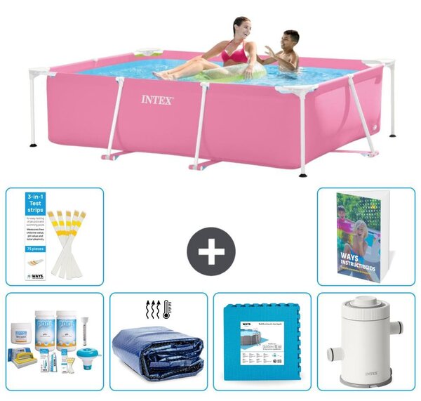 Piscina fuori terra rettangolare - 220x150x60 cm - composta da 5 elementi, modello S14