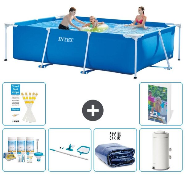 Piscina fuori terra rettangolare - 300x200x75 cm - composta da 5 elementi, modello S93