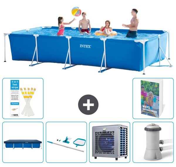 Piscina fuori terra rettangolare - 450x220x84 cm - composta da 5 elementi - modello S109