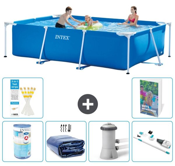 Piscina fuori terra rettangolare - 300x200x75 cm - composta da 5 elementi, modello S27