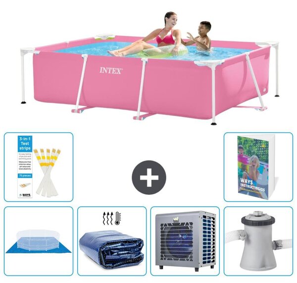 Piscina fuori terra rettangolare - 220x150x60 cm - composta da 5 elementi - modello S124
