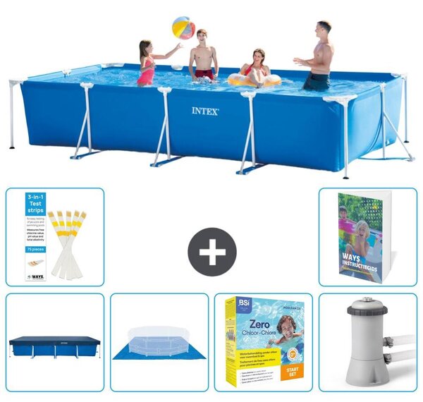 Piscina fuori terra rettangolare - 450x220x84 cm - composta da 5 elementi - Modello S24