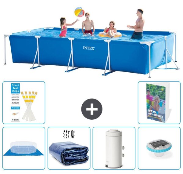 Piscina fuori terra rettangolare - 450x220x84 cm - composta da 5 elementi, modello S98
