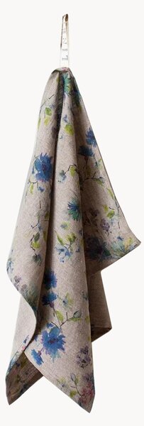 Strofinaccio in lino fatto a mano Flowers