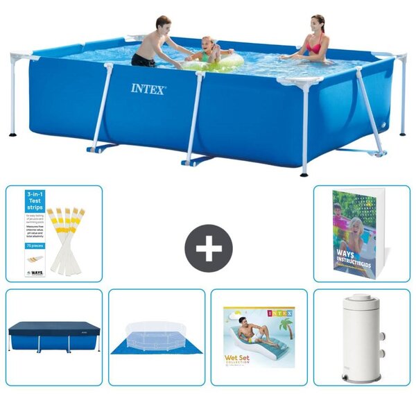 Piscina fuori terra rettangolare - 300x200x75 cm - composta da 5 elementi, modello S148