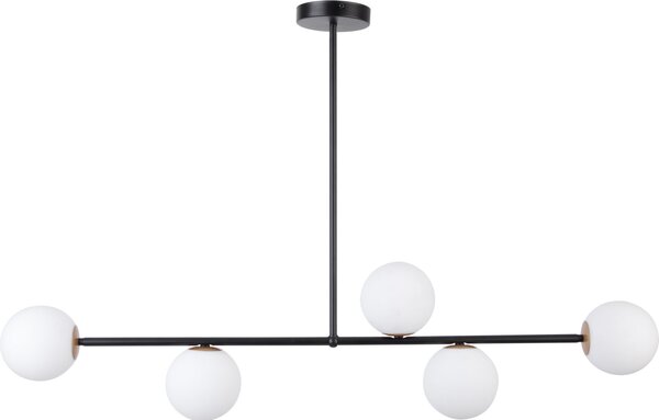 Lampada da soffitto moderna e minimalista in nero con cinque sfere di vetro Gama 5xG9 12W Sigma Lighting