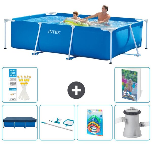 Piscina fuori terra rettangolare - 260x160x65 cm - composta da 5 elementi, modello S125