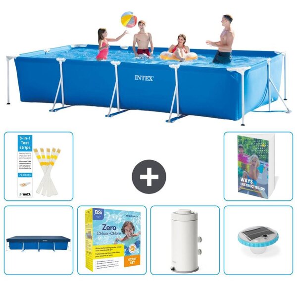 Piscina fuori terra rettangolare - 450x220x84 cm - composta da 5 elementi, modello S32