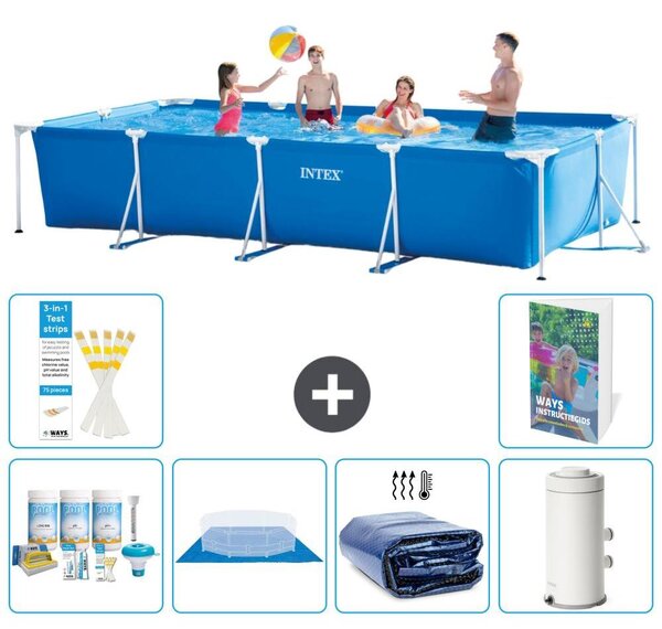Piscina fuori terra rettangolare - 450x220x84 cm - composta da 5 elementi, modello S115