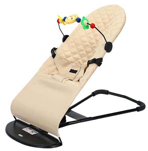 Altalena per bambini 3-in-1 – Altalena e sdraietta – Da 0 a 36 mesi – Fino a 10 kg – Cintura di sicurezza a 3 punti – Rivestimento removibile e lavabile – Pieghevole – Bianco
