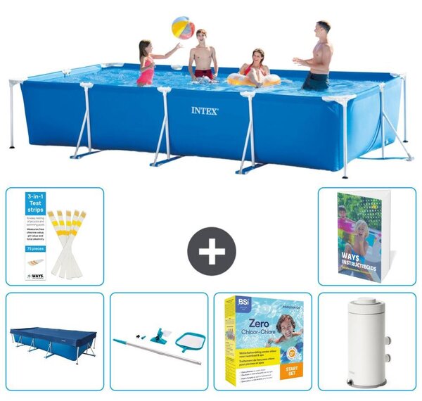Piscina fuori terra rettangolare - 450x220x84 cm - composta da 5 elementi, modello S91
