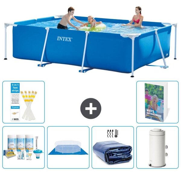 Piscina fuori terra rettangolare - 300x200x75 cm - composta da 5 elementi, modello S115