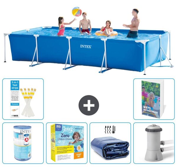 Piscina fuori terra rettangolare - 450x220x84 cm - 5 pezzi, modello S50