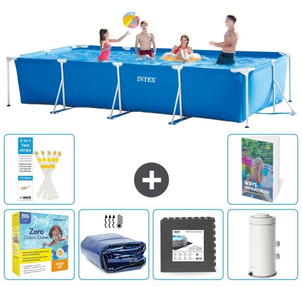 Piscina fuori terra rettangolare - 450x220x84 cm - 5 pezzi - Modello S111
