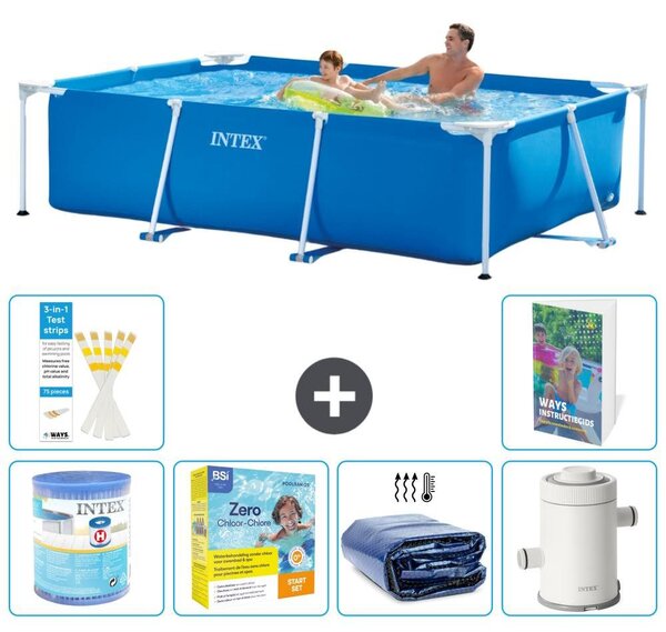 Piscina fuori terra rettangolare - 260x160x65 cm - composta da 5 elementi, modello S65