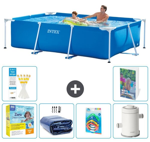 Piscina fuori terra rettangolare - 260x160x65 cm - Struttura in 5 parti, modello S7