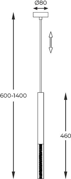 Lampada a bolla nera moderna ONE LED 5W Zuma Line P0461-01E-P7P7