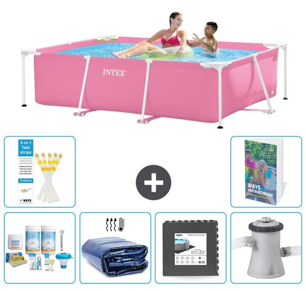 Piscina fuori terra rettangolare - 220x150x60 cm - composta da 5 elementi, modello S59