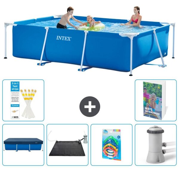 Piscina fuori terra rettangolare - 300x200x75 cm - composta da 5 elementi, modello S37