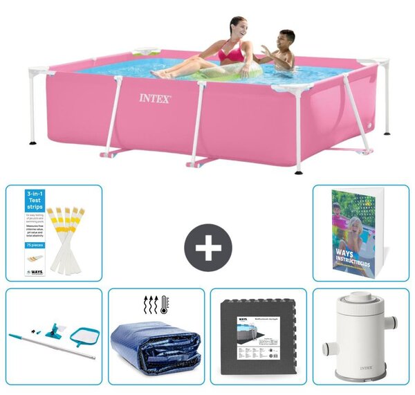 Piscina fuori terra rettangolare - 220x150x60 cm - composta da 5 elementi, modello S43