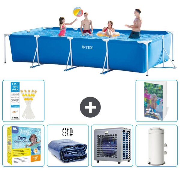 Piscina fuori terra rettangolare - 450x220x84 cm - 5 pezzi - Modello S157